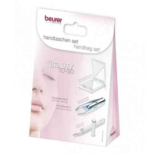 Beurer Beauty to go Handbag Set Pocket Mirror Tweezers With light Manicure Pen